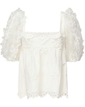 For Love & Lemons Daisy Top - White