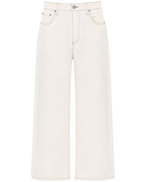 PAIGE Straight Leg Jeans - Weiß