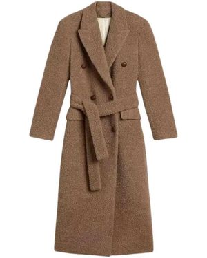 Golden Goose Double Breasted Belted Coat - Brown