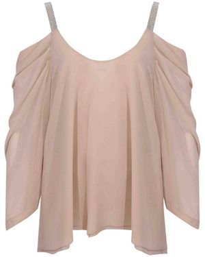 D. EXTERIOR Georgette Tunic Blouse - Pink