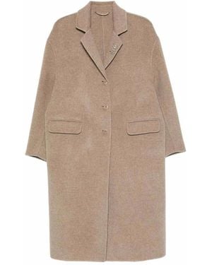 Ermanno Scervino Single-Breasted Coat - Natural