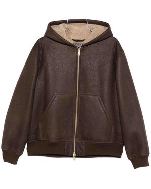 Baracuta Shearling Hoody - Brown