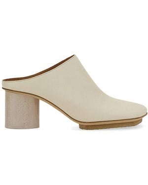 Uma Wang Leather Mules - White