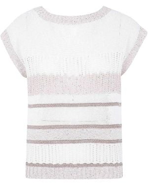 D. EXTERIOR Knitwear Boat Neck - White