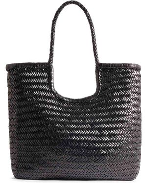 Dragon Diffusion Ns Diagonal Leather Tote Bag - Black