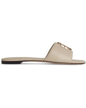 Tory Burch Eleanor Leather Slippers - White