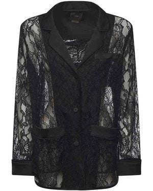 Pinko Lace And Satin Jacket - Black
