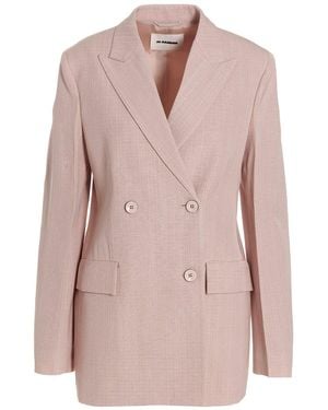 Jil Sander Double Breast Blazer Jacket - Pink