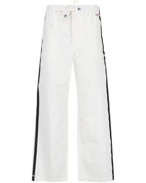 Marni Brushstroke Stripe Poplin Trousers - White