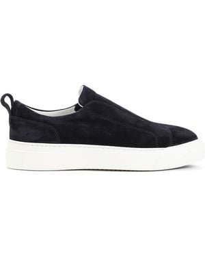Kiton Calf Leather Sneakers - Black