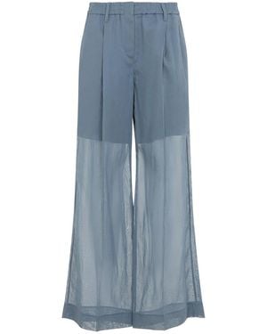 Brunello Cucinelli Organza Trousers - Blue