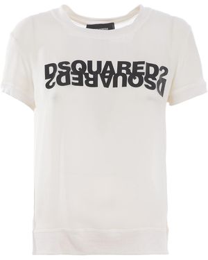 DSquared² Logo Print T-Shirt - White