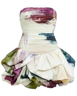 Aje. Violette Bubble Hem Mini Dress - Multicolour