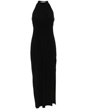 Norma Kamali Side Slit Long Dress - Black