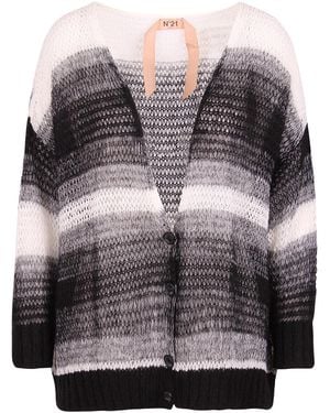 N°21 V-Neck Knitted Cardigan - Grey