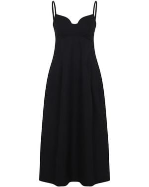 Co. Bustier Cut Midi Dress - Black