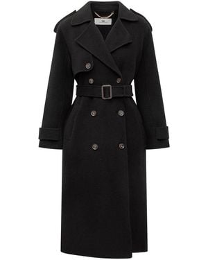 Elisabetta Franchi Coats - Black