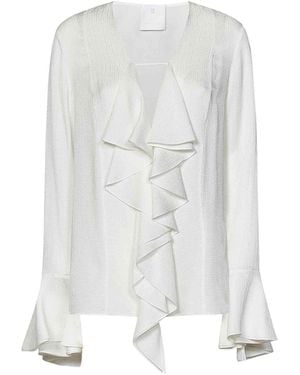 Givenchy Long-Sleeved Silk Crpon Blouse - White