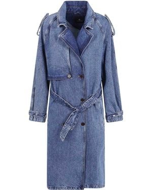 Anine Bing Rickie Maxi Trench - Blue