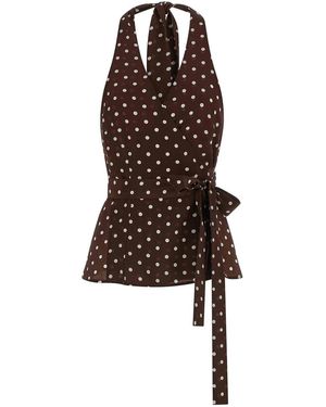 P.A.R.O.S.H. Sleeveless Tops - Brown