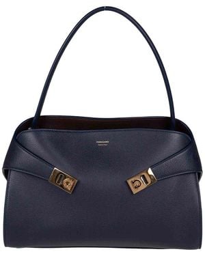 Ferragamo Hug Sh Shoulder Bag - Blue