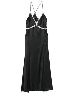 Pinko Albino Dress With Lace Details - Black