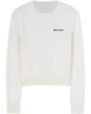 Palm Angels Classic Logo Jumper - White