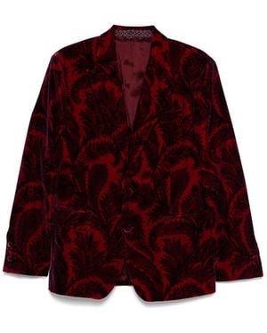 Etro Paisley Velvet Blazer - Red