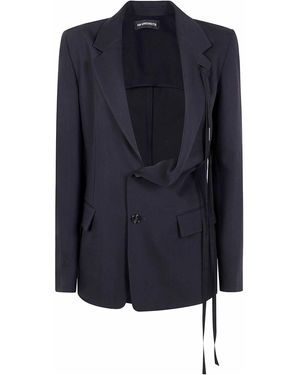 Ann Demeulemeester Disa Light Asymmetric Deconstructed Jacket - Blue