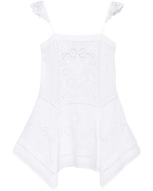 Self-Portrait Embroidered Dress - White