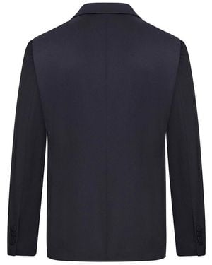 Tagliatore Tailored Single-Breasted Wool Suit - Blue