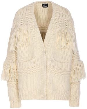 Moncler Logo Cardigan - Natural