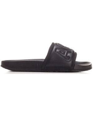 Ambush Leather Branded Sliders - White