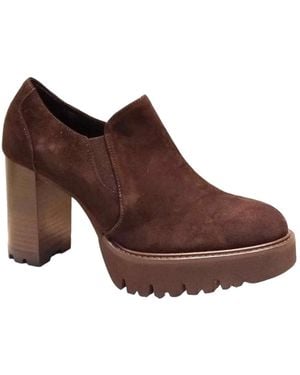Luca Grossi Suede Court Shoes - Brown