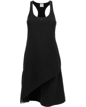 Courreges Infinty Pleats A-Line Dress - Black