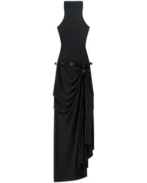 Coperni Long Dress Featuring A Belted Waist - Black
