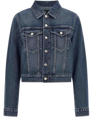 7 For All Mankind Darted Shrunken' Jacket - Blue