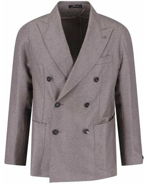 Tagliatore Double-Breasted Blazer - Gray