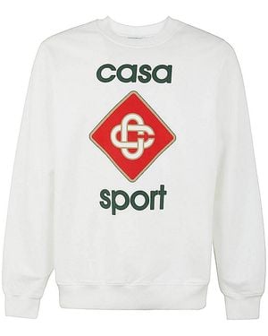 CASABLANCA Home Sports Icon Screen Printed Sweatshirt - White