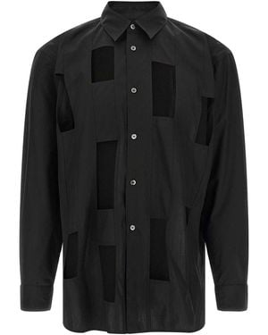 Comme Des Garcons Hommes Plus Geometric Cut-Out Shirt - Black
