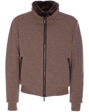 Moorer Taupe Bellati Down Jacket - Brown