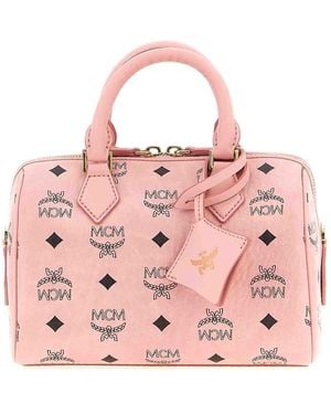 MCM Ella Boston Handbag - Pink