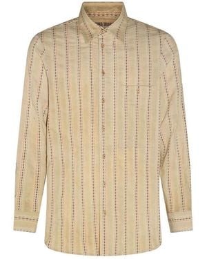 Uma Wang Tan Cotton Stripe Shirt - Natural
