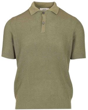 Mauro Ottaviani Ribbed Polo Shirt - Green