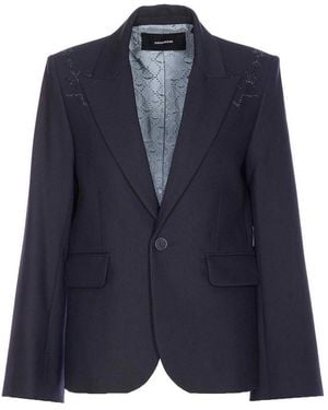 Zadig & Voltaire Vavy Rhinestone-Embellished Blazer - Blue