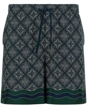CASABLANCA Radiating Monogram' Shorts - Green