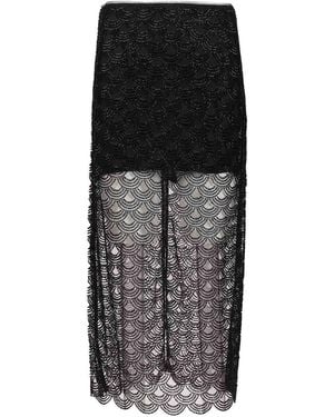 ROTATE BIRGER CHRISTENSEN Falda Semilarga - Negro