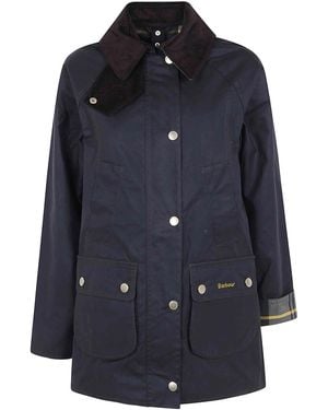 Barbour Sage Modern Beadnell Waxed Jacket - Blue