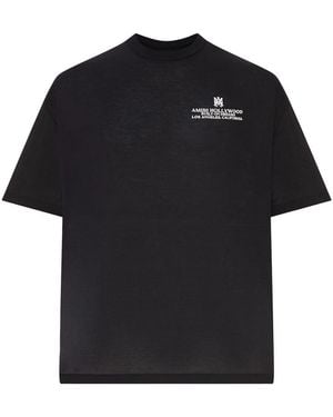 Amiri Cotton T-Shirt With Logo - Black