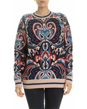 See By Chloé Paisley Jacquard Crewneck Jumper - Grey
